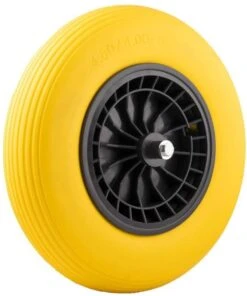 Tuingereedschap 20 Merkloos Anti Lek Kruiwagenwiel 4.80/4.00-8 | Met As | Geel