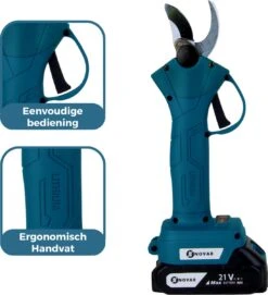 NovarGarden® Elektrische Snoeischaar NG1 - 2x Accu - Elektrisch - Takkenschaar - Op Batterij - 28mm -Tuingereedschap 1095x1200 1