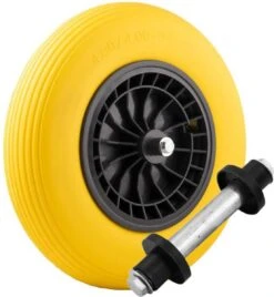 Merkloos Kruiwagenwiel Anti Lek - 4.80/4.00-8 - Massief PU Band - Lekvrij Wiel Met 130mm As - Kruiwagenband 4.80/400 Voor Kruiwagen -Tuingereedschap 1105x1200