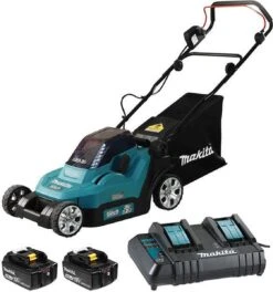 Makita Grasmaaier - DLM382CM2 - 2x18 V - 38 Cm - Incl. 4,0 Ah Accu (2 St) En Duolader -Tuingereedschap 1121x1200 1