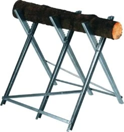 Einhell-kettingzaagstandaard (max. 150 Kg - Verzinkte Metalen Hoekprofielen - Extra Dwarsbalken - Tanden Voorkomen Verdraaiing Van Het Hout - 3 Werkhoogtes - Inklapbaar) -Tuingereedschap 1121x1200 3