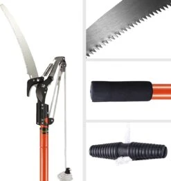 Gardebruk Takkenzaag Telescopisch - 2in1 Zaag & Snoeischaar - Oranje -Tuingereedschap 1137x1200
