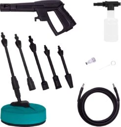 VONROC Hogedrukreiniger V14-2 - 1400W – 110 Bar – 390 L/h – Incl. 5m Slang, Reinigingsmiddelen Flesje, Terrasreiniger En Meer -Tuingereedschap 1142x1200 1