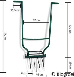 Biogroei® Ergonomische Woelvork - Spitvork - Met Verkruimelaar - Verlucht Je Bodem -Tuingereedschap 1143x1200 4