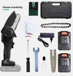 Mardin Mini Kettingzaag - Snoeizaag - Kettingzaag - Kettingzaag Electrisch Met 2 Accu - Inclusief Koffer - 1 Extra Accu - Zwart -Tuingereedschap 1151x1200 1