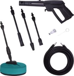 VONROC Hogedrukreiniger V18-2 1800W – 140 Bar – 420 L/h – Incl. 8m Slang, Geïntegreerde Reinigingsmiddelen Tank, Terrasreiniger, Spuitstukken En Accessoires -Tuingereedschap 1166x1200