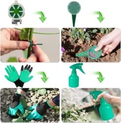 Tuinierset 51 Delig Met Gereedschapsmand - Inclusief Tuinschaar, Handschep, Handhark, Plantenspuit, Haakvormige Voegenkrabber, Bloemenschepje, Bloemenschaar, Grasschaar En Heggenschaar -Tuingereedschap 1180x1200 2