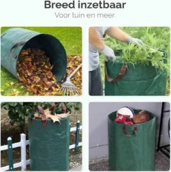 Goliving Tuinafvalzak - Set Van 2- Tuinafvalzakken Opvouwbaar - Tuinzak - Tuinafvalemmer - 2x 280 Liter - Groen -Tuingereedschap 1189x1200 1