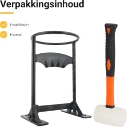 Maatworkz - Houtklover + Hamer - Houtsplijter - Houtkliever - Houtklover Voor Aanmaakhout - Gietijzer - Zwart -Tuingereedschap 1193x1200 6