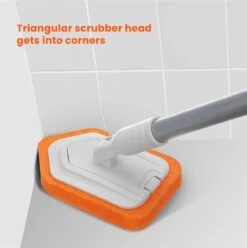 Merkloos Vloerschrobber - Bad Tegel Borstel Scrubber - Met 107cm Verstelbaar Lange - Voor Reiniging Badkamer Keuken Keramische Tegel - Oranje -Moederdag Cadeautje -Tuingereedschap 1197x1200 7