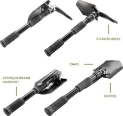 MacGyver Pikhouweelset En Schep - Opvouwbaar Pioniersschep - Zaag - Veldschep Inklapbaar - IJzer -Tuingereedschap 1200x1134 4