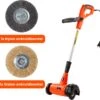Kibani Elektrische Onkruidborstel 400W - Inclusief 2 Borstels - 11cm Diameter - Voegenreiniger - Stalen En Nylon Borstel - Voegenborstel - Onkruidverwijderaar - Onkruidverdelger - Voegborstel
