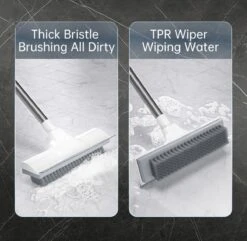 Synx Tools Luiwagen Borstel 2-in-1 Trekker - Badkamer Borstel Vloertrekker Met Steel Schrobborstel - Harde Borstelharen - Vloerwisser Badkamer - Met Telescopische Steel -Tuingereedschap 1200x1169 1