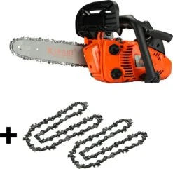 Kibani Kettingzaag Benzine - 25.4 Cc / 1 Pk 2-takt Motor - Incl. Extra Ketting - Zwaardlengte 25 Cm / 10 Inch – Easy-Startsysteem - Snoeizaag