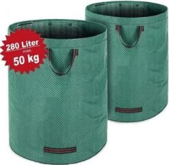Gardebruk Tuinafvalzak - 2 Stuks 280L – 77x67cm/Opvouwbaar - Groen -Tuingereedschap 1200x1175