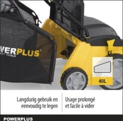 Powerplus POWXG7513 Elektrische Verticuteermachine - Mos Verwijderaar - 1400W - 320mm Maaibreedte - 45L Opvangbak - Incl. Gazonbeluchter/grasbeluchter -Tuingereedschap 1200x1179 8