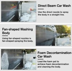 Merkloos Drillpro Elektrische Accu - Hogedrukreiniger - 30Bar - Multifunctioneel Mondstuk - Draagbaar Oplaadbaar Snoerloos - Zwart -Tuingereedschap 1200x1191 1