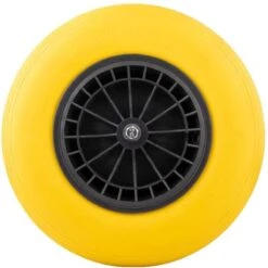 Merkloos Anti Lek Kruiwagenwiel 4.80/4.00-8 | Met As | Geel -Tuingereedschap 1200x1198