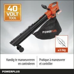 Powerplus Dual Power POWDPG75270 Bladblazer - Bladzuiger En -versnipperaar - Brushless - Blazen - Zuigen - Versnipperen - Excl. Accu En Lader - Incl. Opvangzak 45L -Tuingereedschap 1200x1200 101