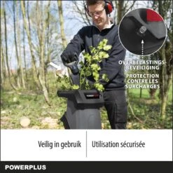 Powerplus POWEG5011 Elektrische Hakselaar Versnipperaar - 2400W - Max. Ø40mm - Incl. Duwstok, Wielen En 50L Opvangzak - Heggen, Bomen En Haag - Tuinonderhoud -Tuingereedschap 1200x1200 112