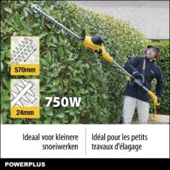 Powerplus POWXG2043 Elektrische Heggenschaar - 750W - Snoeien En Knippen - Zwaardlengte 570mm - Mesafstand 24mm - Telescopisch - Draaibaar Handvat - Haagschaar Voor Tuinonderhoud -Tuingereedschap 1200x1200 184