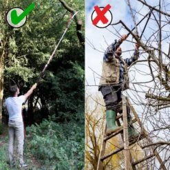 Iceberk Snoeischaar + Snoeizaag (1,45 - 3,70 M) - Telescopische Snoeischaar Voor Het Snoeien Van Bomen En Dichte Struiken Zonder Ladder -Tuingereedschap 1200x1200 196