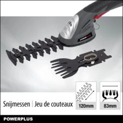 Powerplus POWEG4500 Gras-/Heggenschaar Accu - 7.2V - Snoeien En Knippen - Zwaardlengte 83/120mm - Mesafstand 8mm - Incl. 1,5Ah Accu En Lader - Haagschaar Voor Tuinonderhoud -Tuingereedschap 1200x1200 210