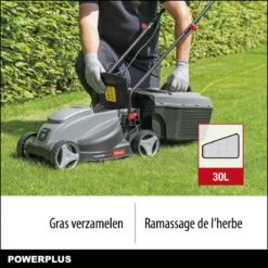 Powerplus POWEG63703 Elektrische Grasmaaier - Grasmachine Voor Kleine Tuin - 1000 W - 32cm Maaibreedte - 30L Opvangbak - Verstelbare Maaihoogte -Tuingereedschap 1200x1200 287