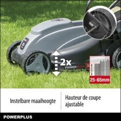 Powerplus POWEG63703 Elektrische Grasmaaier - Grasmachine Voor Kleine Tuin - 1000 W - 32cm Maaibreedte - 30L Opvangbak - Verstelbare Maaihoogte -Tuingereedschap 1200x1200 289