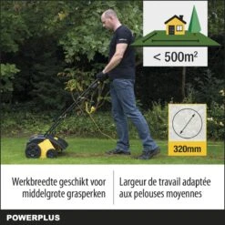 Powerplus POWXG7513 Elektrische Verticuteermachine - Mos Verwijderaar - 1400W - 320mm Maaibreedte - 45L Opvangbak - Incl. Gazonbeluchter/grasbeluchter -Tuingereedschap 1200x1200 403
