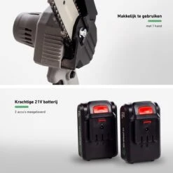 Mardin Mini Kettingzaag - Snoeizaag - Kettingzaag - Kettingzaag Electrisch Met 2 Accu - Inclusief Koffer - 1 Extra Accu - Grijs -Tuingereedschap 1200x1200 610