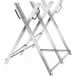 Merkloos Monzana Zaagbok - Metaal Opvouwbaar 83x81x88cm - Zilver -Tuingereedschap 1200x1200 681