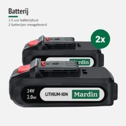 Mardin Mini Kettingzaag - Snoeizaag - Kettingzaag - Kettingzaag Electrisch Met 2 Accu - Inclusief Koffer - 1 Extra Accu - Zwart -Tuingereedschap 1200x1200 693