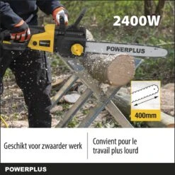 Powerplus POWXG1009 Elektrische Kettingzaag - 2400W - Zwaardlengte 400mm - Automatische Kettingsmering - Incl. 1x Ketting En 1x Zwaard -Tuingereedschap 1200x1200 799