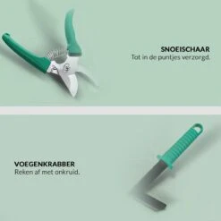 Tuinierset 10 Delig Met Complete Gereedschapskoffer Set Inclusief Tuinschaar, Handschep, Handhark, Plantenspuit, Haakvormige Voegenkrabber, Bloemenschepje, Bloemenschaar, Grasschaar En Heggenschaar -Tuingereedschap 1200x1200 935