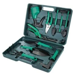 Merkloos 10-Delige Tuingereedschap Set Inclusief Opbergkoffer - Tuinierset - Tuinsetje - Gereedschap Voor Tuin - Tuinschaar - Tuinschepje - Bloemenschaar - Voegenkrabber - Plantenspuit - Grasschaar - Bloemenschep - Tuinhark -Tuingereedschap 1200x1200 947