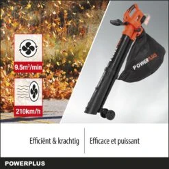 Powerplus Dual Power POWDPG75270 Bladblazer - Bladzuiger En -versnipperaar - Brushless - Blazen - Zuigen - Versnipperen - Excl. Accu En Lader - Incl. Opvangzak 45L -Tuingereedschap 1200x1200 96