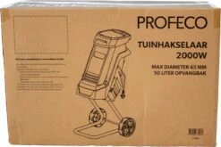 Profeco Stille Hakselaar 2000W - Tuinhakselaar - Versnipperaar Voor 45mm Takdikte - Incl. 50 Liter Opvangzak En Veilige Duwstok -Tuingereedschap 1200x800 2