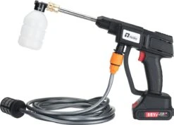 Merkloos Elektrische Accu-Hogedrukreiniger - 20Bar - Multifunctioneel Mondstuk - Draagbaar Oplaadbaar Snoerloos - Reinigingsspuitpistool - Met Rijke Accessoires - Voor Makita 18V-batterij - Voor Auto, Tuin, Terras, Raam (Zwart) -Tuingereedschap 1200x858 1