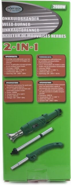 Hofftech Weed Burner Elektrische Onkruidbrander - 2000W - Max. 600 °C - BBQ Aansteker -Tuingereedschap 466x1200 2