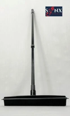 Synx Tools Zachte Bezem Rubberen Zwart 30cm Vloertrekker Binnen Bezem - Pet Hair Remover Bezems - Huisdierhaar Verwijderaar En Kappersbezem Met Steel - Vloertrekkers Met Bezemsteel - Vloertrekker Badkamer - 60/120 Cm Steel -Tuingereedschap 729x1200 1