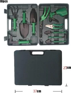 Merkloos 10-Delige Tuingereedschap Set Inclusief Opbergkoffer - Tuinierset - Tuinsetje - Gereedschap Voor Tuin - Tuinschaar - Tuinschepje - Bloemenschaar - Voegenkrabber - Plantenspuit - Grasschaar - Bloemenschep - Tuinhark -Tuingereedschap 909x1200 2