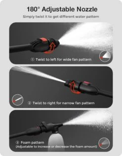 Merkloos Home Hogedrukreiniger - 2100W - 165 Bar - Met Verstelbare Nozzles Slanghaspel 5m Netsnoer 10m Slang - Voor Reiniging Huis Auto Tuin -Tuingereedschap 939x1200 3