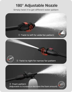Merkloos Home Hogedrukreiniger - 2100W - 165 Bar - Met Verstelbare Nozzles Slanghaspel 5m Netsnoer 10m Slang - Voor Reiniging Huis Auto Tuin -Tuingereedschap 940x1200