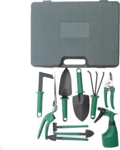 Merkloos 10-Delige Tuingereedschap Set Inclusief Opbergkoffer - Tuinierset - Tuinsetje - Gereedschap Voor Tuin - Tuinschaar - Tuinschepje - Bloemenschaar - Voegenkrabber - Plantenspuit - Grasschaar - Bloemenschep - Tuinhark -Tuingereedschap 960x1200 4