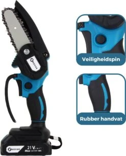 NovarGarden® Mini Kettingzaag NG1 - Met 2x Accu - Takkenzaag - Snoeizaag - Electrisch - Handzaag - Boomzaag - 21V -Tuingereedschap 970x1200 7